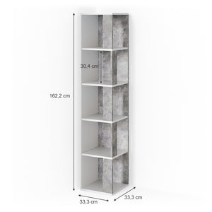 Vicco Scaffale angolare Calcestruzzo 33.3 x 162.2 cm