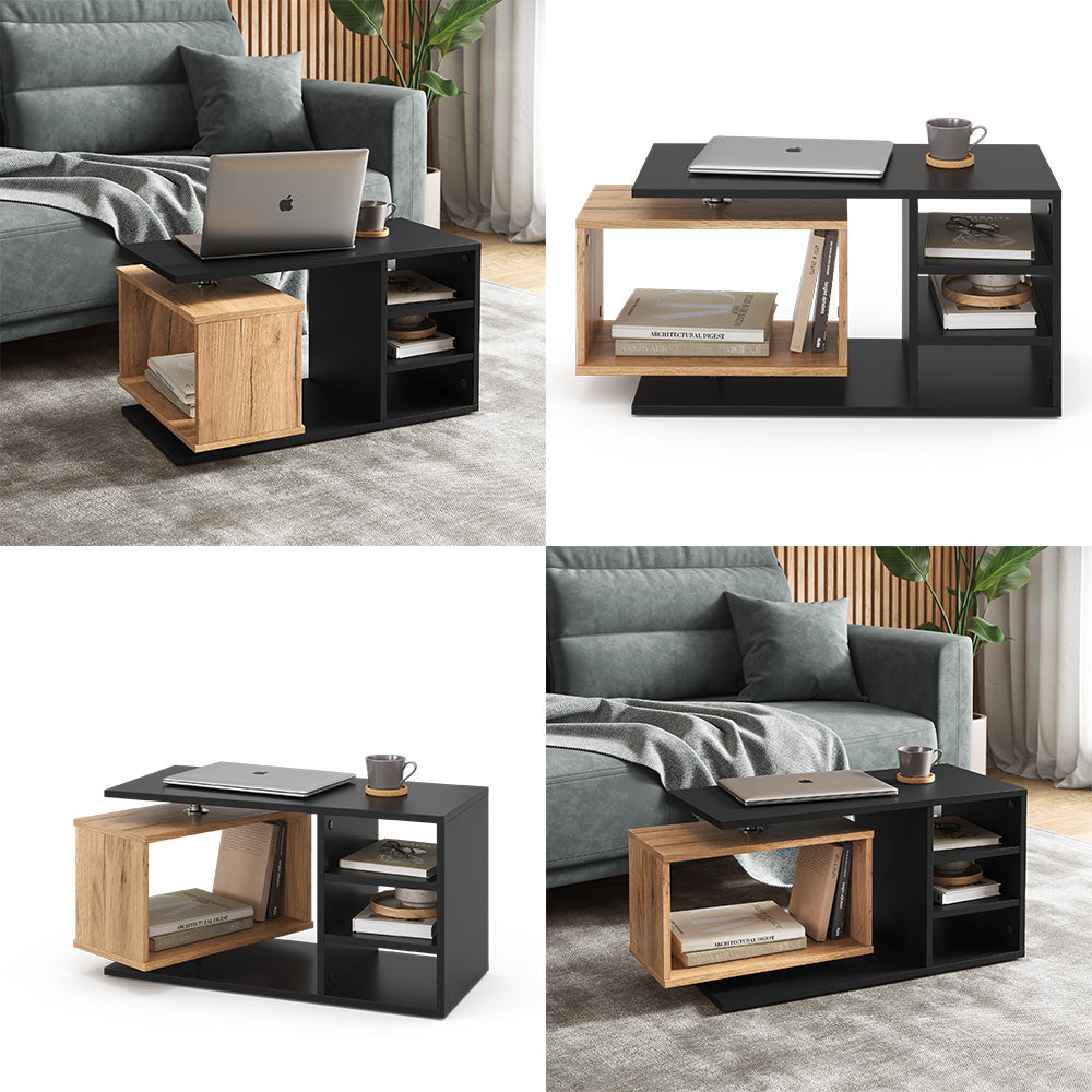 Vicco Tavolino da salotto Nero 88 x 35 cm