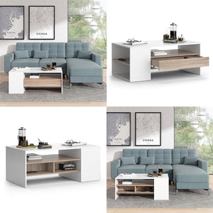 Vicco Tavolino Bianco 110 x 60 cm