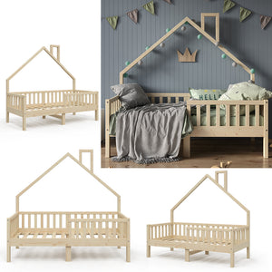 Vitalispa Letto montessori bambini Legno naturale 80x160 cm