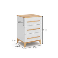 Vitalispa Cassettiera per camera da letto Bianco 53.4 x 88 cm