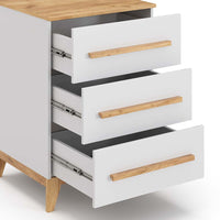 Vitalispa Cassettiera per camera da letto Bianco 53.4 x 88 cm