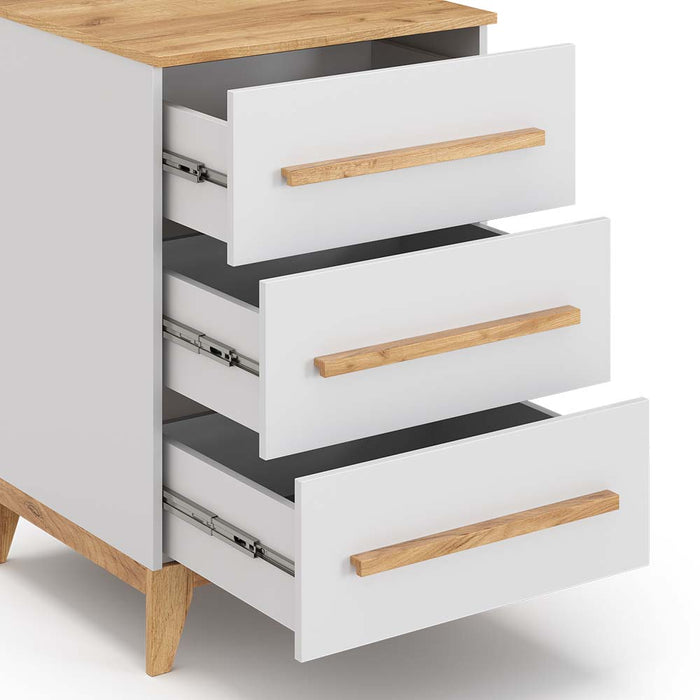 Vitalispa Cassettiera per camera da letto Bianco 53.4 x 88 cm