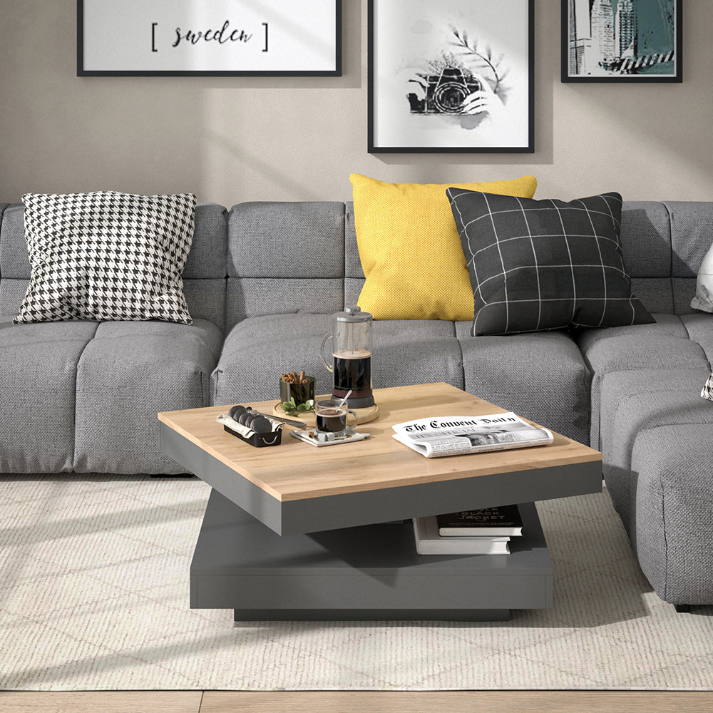 Vicco Tavolino da caffè Antracite 70 x 70 cm