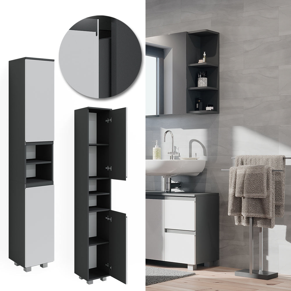 Vicco Mobile bagno alto Bianco 30 x 190 cm