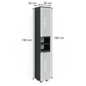 Vicco Mobile bagno alto Bianco 30 x 190 cm