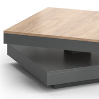 Vicco Tavolino da caffè Antracite 70 x 70 cm