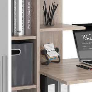 Vicco Scrivania con ripiani Sonoma/Bianco 150 x 59.3 cm