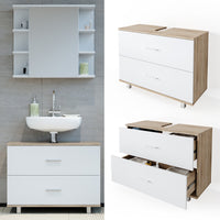 Vicco Mobile sottolavabo per bagno Bianco/Sonoma 80 x 60.8 cm