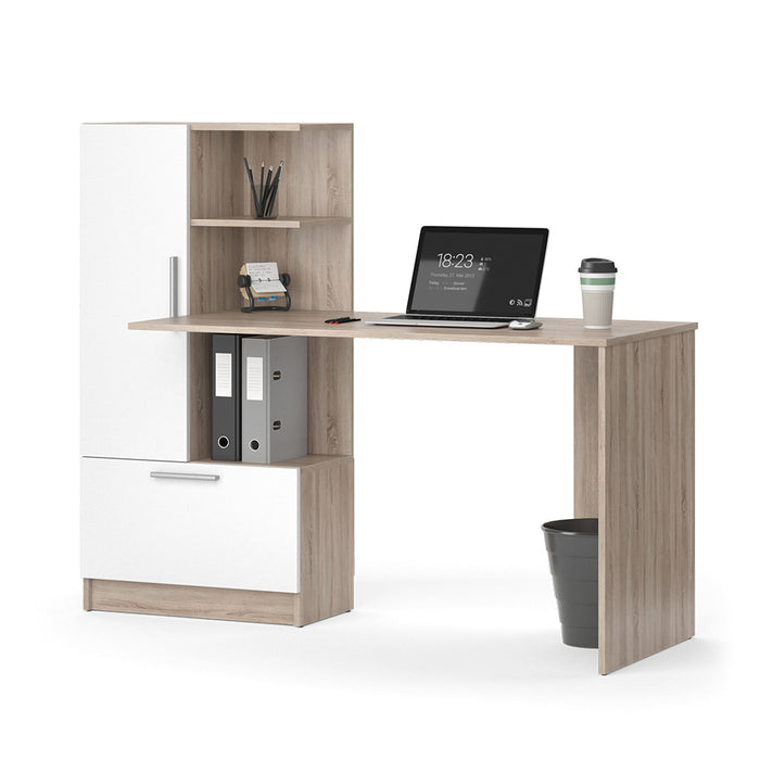 Vicco Scrivania con ripiani Sonoma/Bianco 150 x 59.3 cm