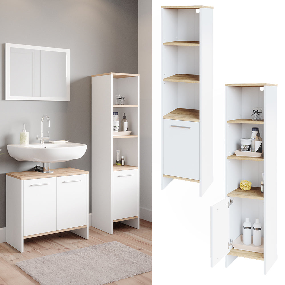 Vicco Mobile bagno alto Bianco 32 x 136.6 cm