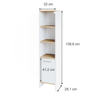 Vicco Mobile bagno alto Bianco 32 x 136.6 cm