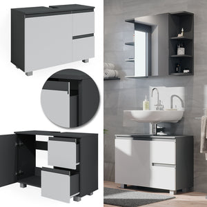 Vicco Mobile sottolavabo per bagno Antracite/bianco 80 x 60.8 cm