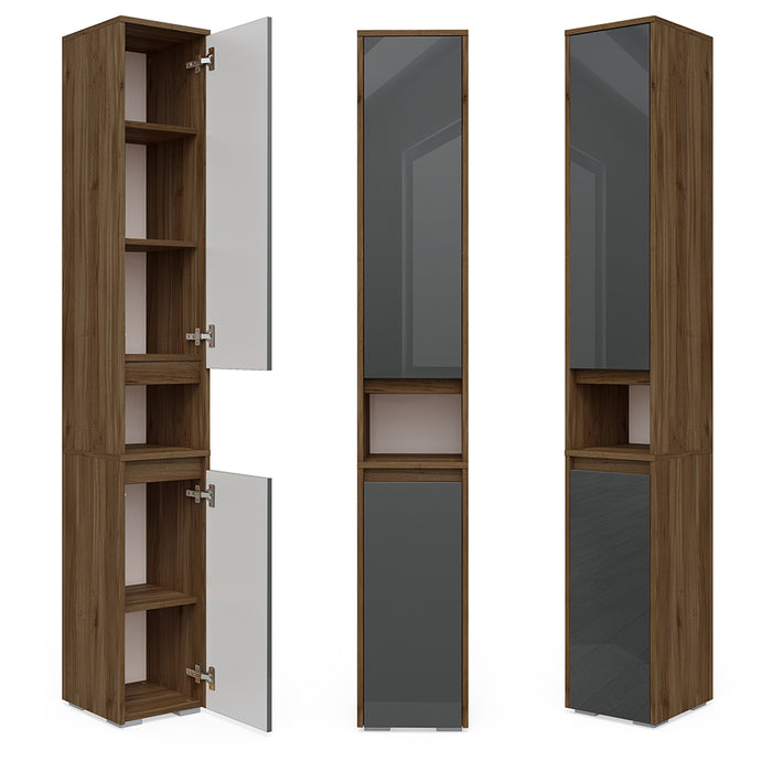 Vicco Mobile bagno alto Antracite lucido 30.2 x 190 cm