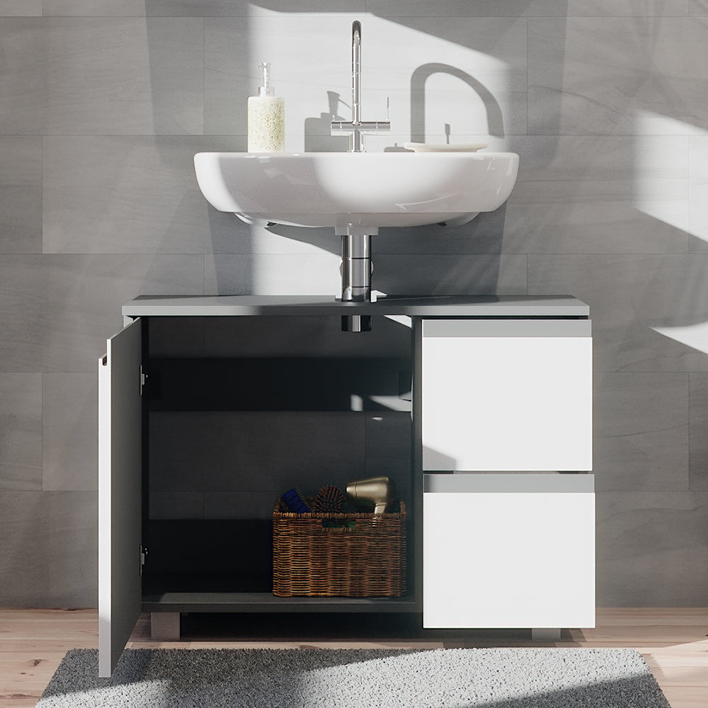 Vicco Mobile sottolavabo per bagno Antracite/bianco 80 x 60.8 cm