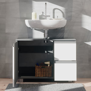 Vicco Mobile sottolavabo per bagno Antracite/bianco 80 x 60.8 cm