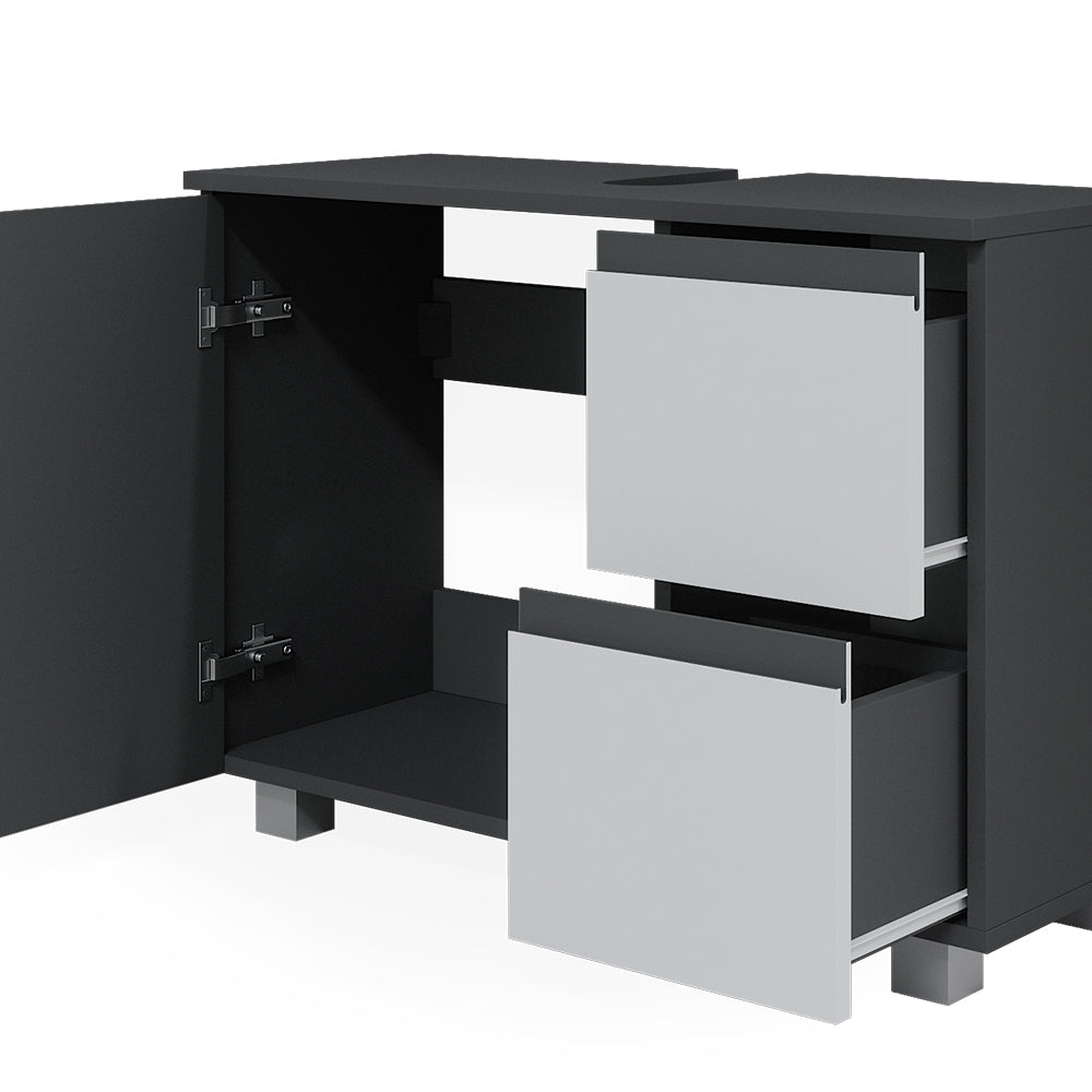 Vicco Mobile sottolavabo per bagno Antracite/bianco 80 x 60.8 cm