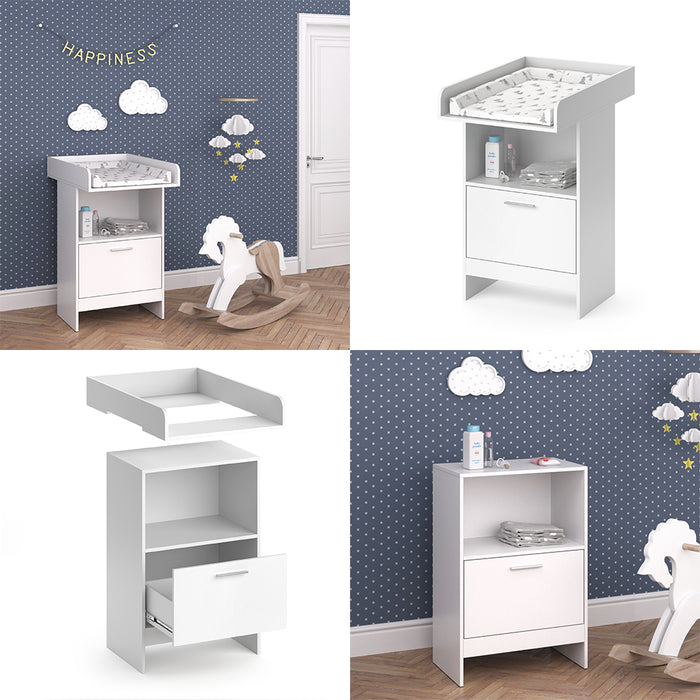 Vicco Fasciatoio Bianco 60 x 103 cm con cassetto