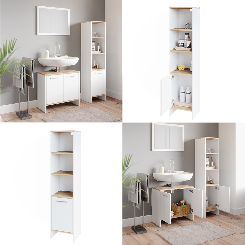 Vicco Mobile bagno alto Bianco 32 x 136.6 cm