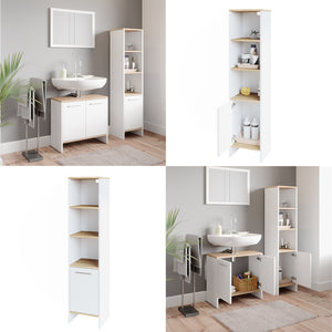 Vicco Mobile bagno alto Bianco 32 x 136.6 cm