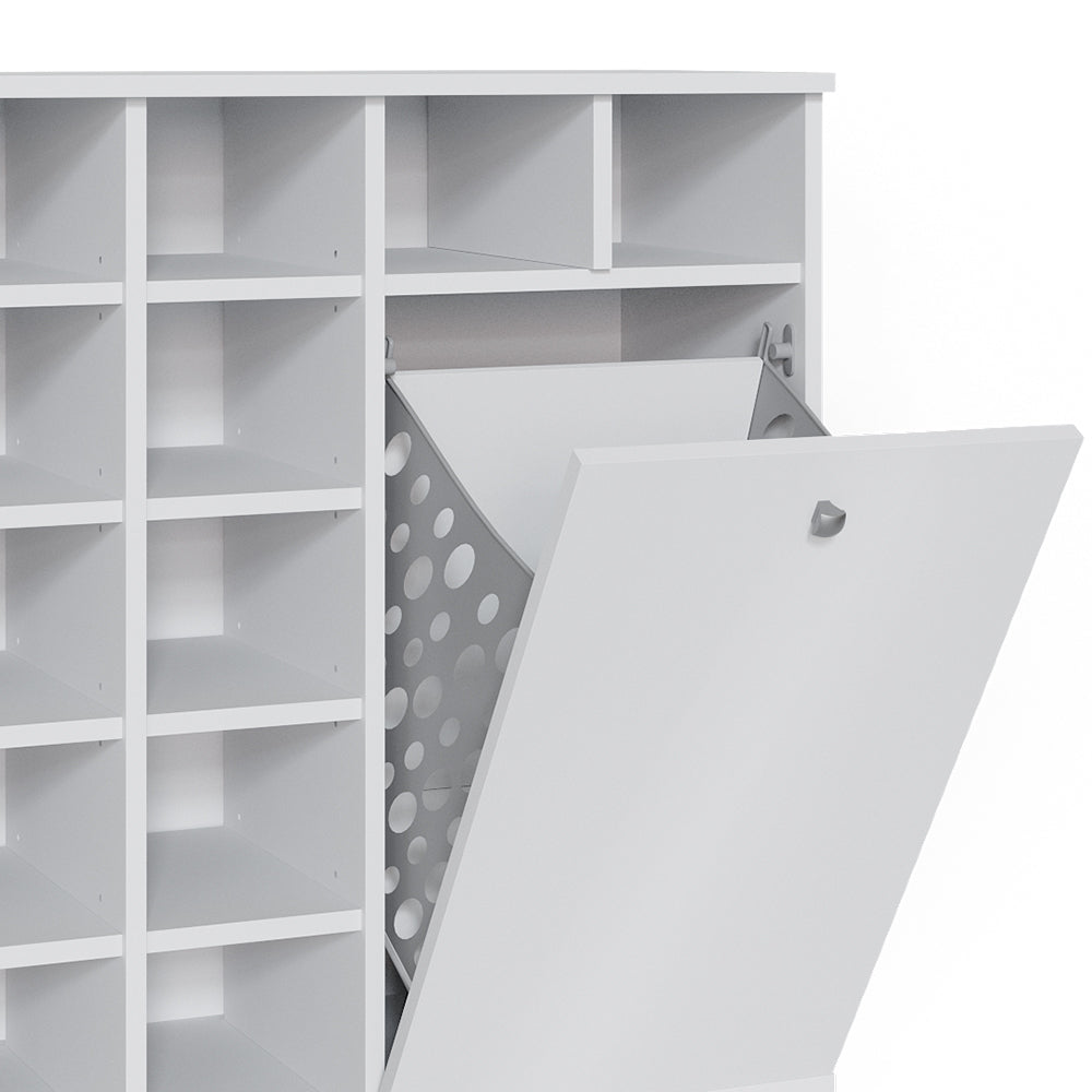 Vicco Armadietto da bagno con portabiancheria Bianco 78.4 x 91.6 cm