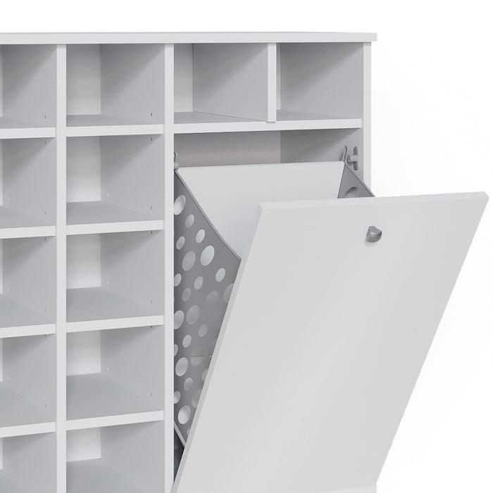 Vicco Armadietto da bagno con portabiancheria Bianco 78.4 x 91.6 cm