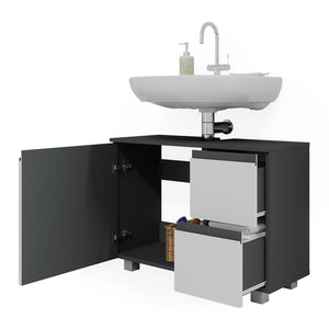 Vicco Mobile sottolavabo per bagno Antracite/bianco 80 x 60.8 cm