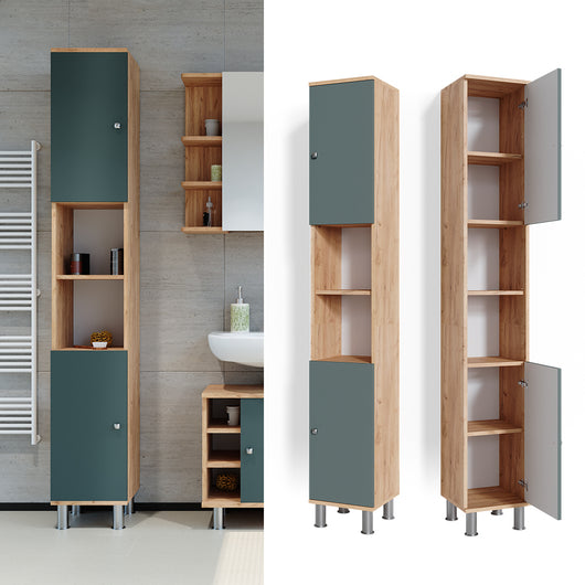 Vicco Mobile bagno alto Quercia dorata 30 x 190 cm