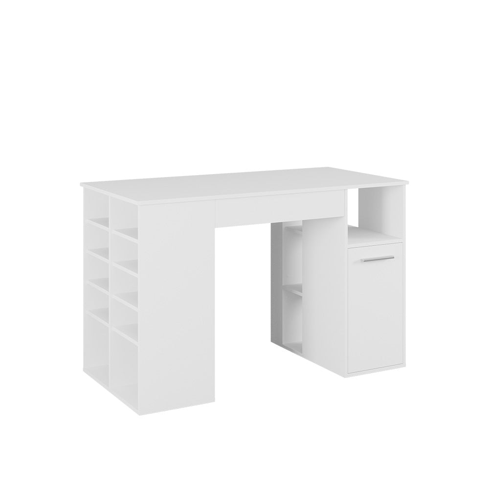 Vicco Scrivania con ripiani Bianco 135 x 68 cm