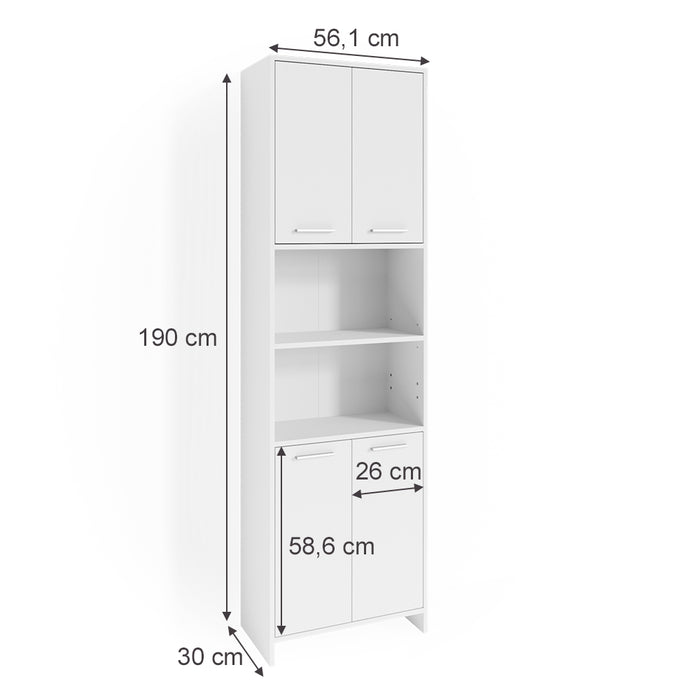 Vicco Mobile bagno alto Bianco 56.1 x 190 cm