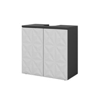 Vicco Mobile sottolavabo per bagno Nero 60 x 57 cm con 2 porte
