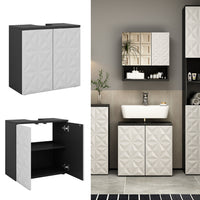 Vicco Mobile sottolavabo per bagno Nero 60 x 57 cm con 2 porte