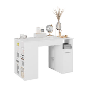 Vicco Scrivania con ripiani Bianco 135 x 68 cm