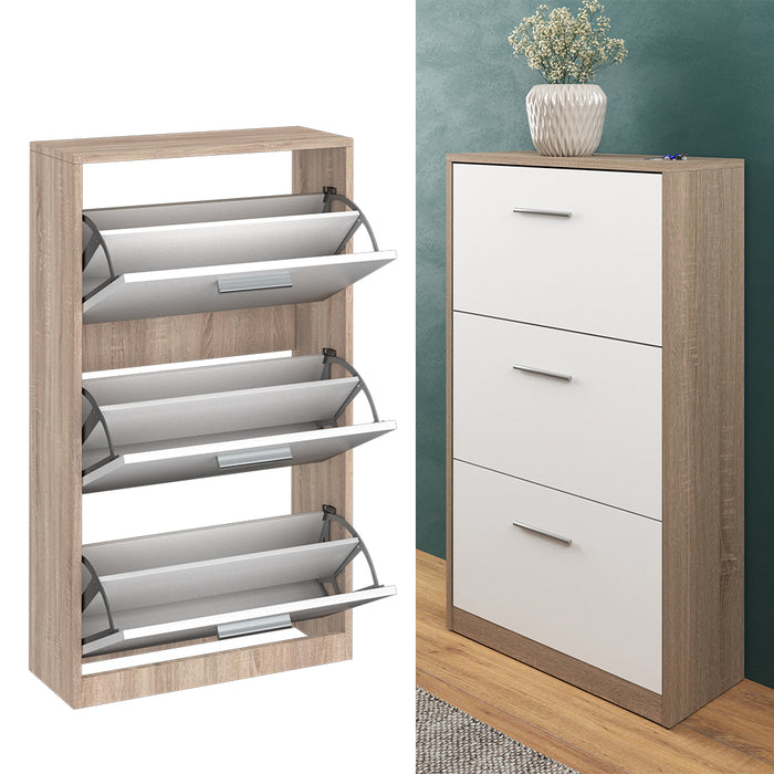 Vicco Scarpiera da ingresso Bianco/Sonoma 59 x 105 cm