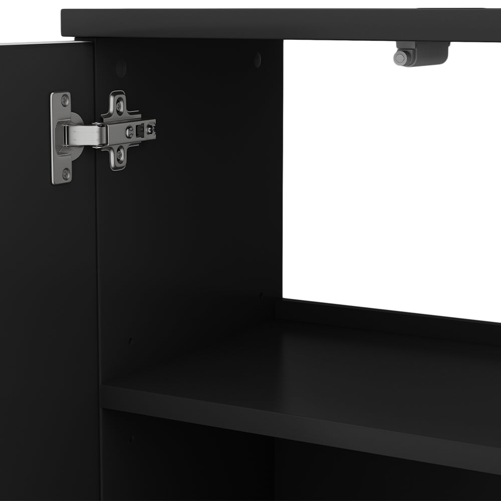 Vicco Mobile sottolavabo per bagno Nero 60 x 57 cm con 2 porte