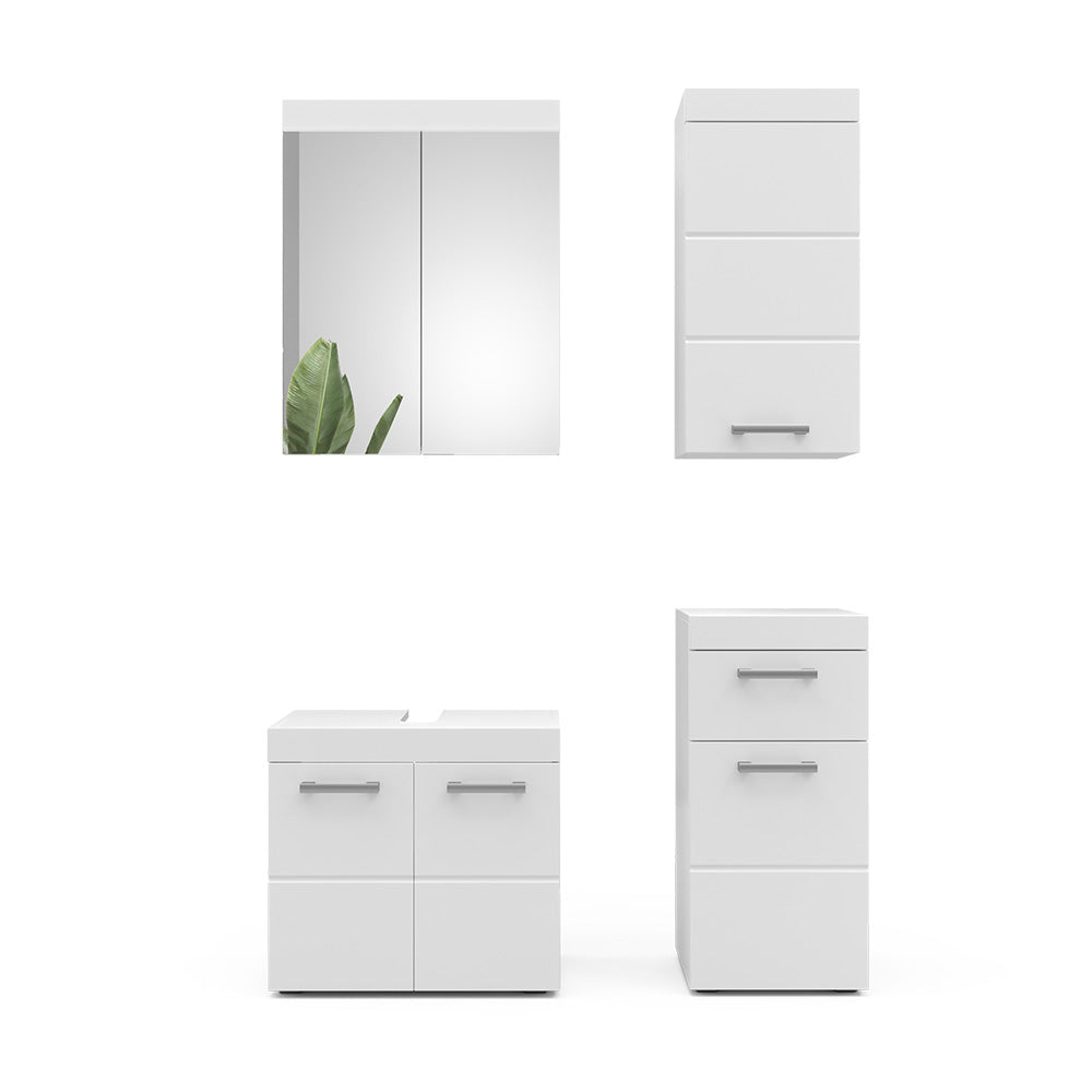 Vicco Set mobili bagno Bianco 4 parti