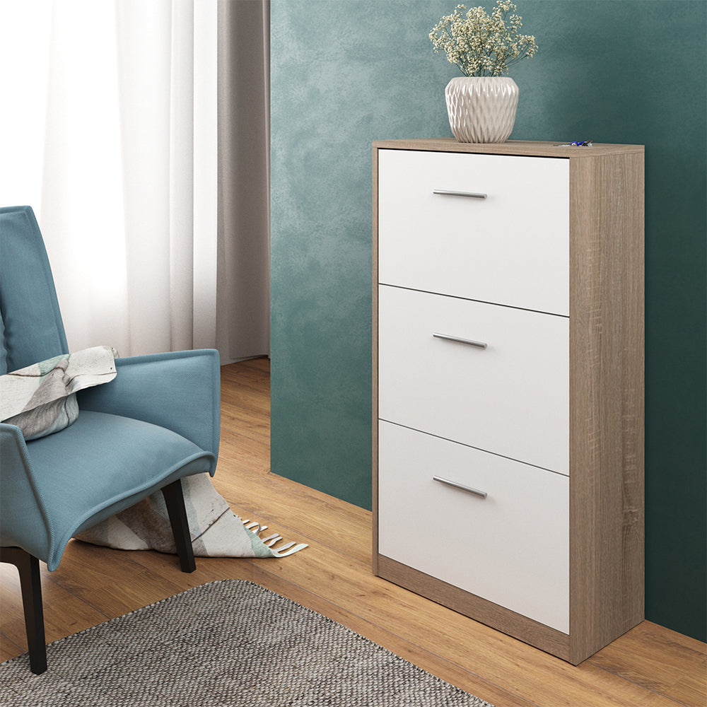 Vicco Scarpiera da ingresso Bianco/Sonoma 59 x 105 cm