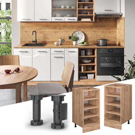 Vicco Scaffale da cucina Quercia dorata 40 cm senza piano di lavoro