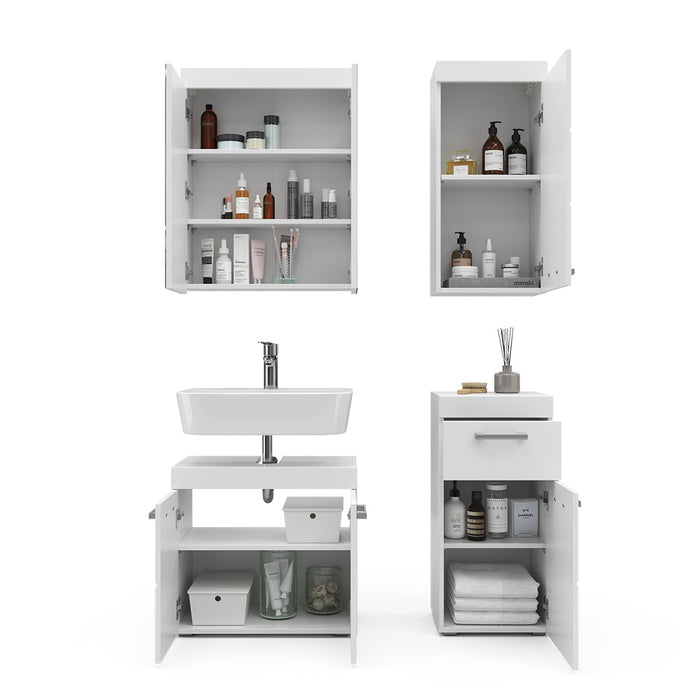Vicco Set mobili bagno Bianco 4 parti