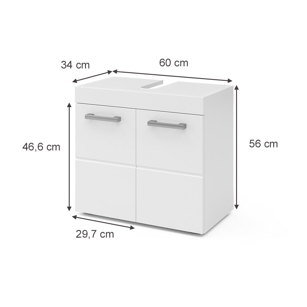 Vicco Mobile sottolavabo per bagno Bianco 60 x 56 cm