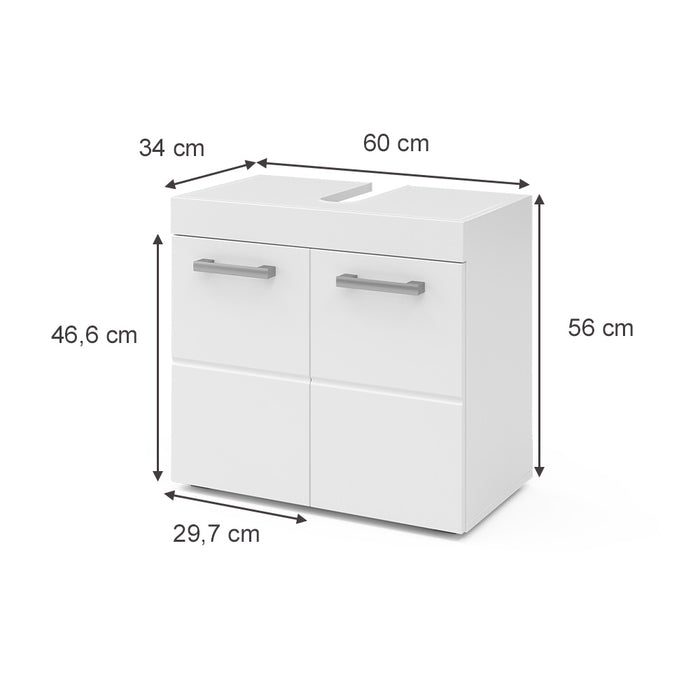 Vicco Mobile sottolavabo per bagno Bianco 60 x 56 cm