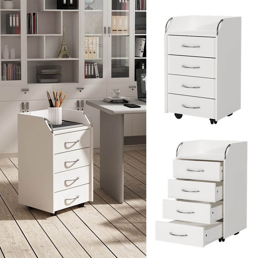 Vicco Contenitore per rotoli Bianco 36 x 40 cm con 4 cassetti