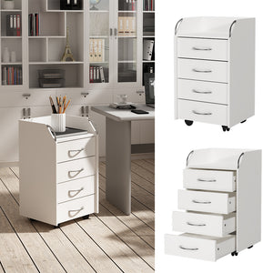 Vicco Contenitore per rotoli Bianco 36 x 40 cm con 4 cassetti