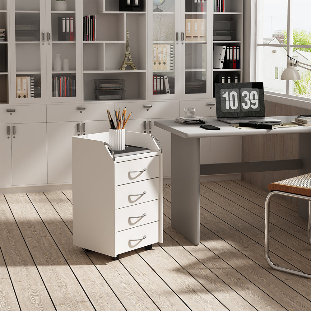 Vicco Contenitore per rotoli Bianco 36 x 40 cm con 4 cassetti