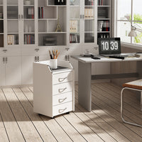 Vicco Contenitore per rotoli Bianco 36 x 40 cm con 4 cassetti