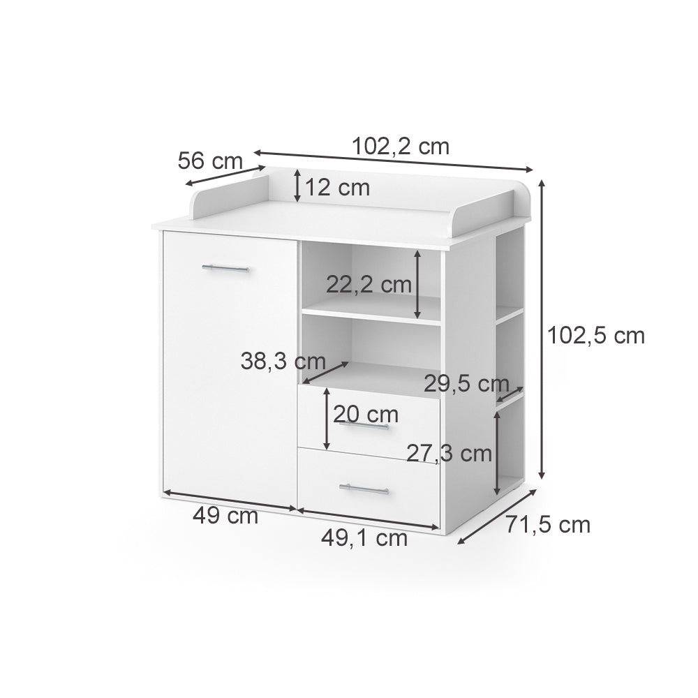 Vicco Fasciatoio Bianco 113 x 100 cm