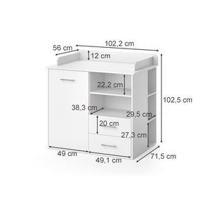 Vicco Fasciatoio Bianco 113 x 100 cm