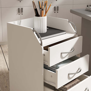 Vicco Contenitore per rotoli Bianco 36 x 40 cm con 4 cassetti