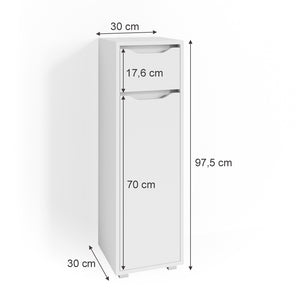 Vicco Mobiletto bagno Bianco 30 x 97.5 cm