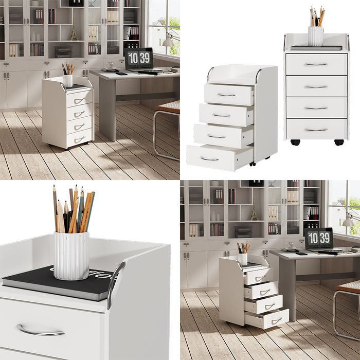 Vicco Contenitore per rotoli Bianco 36 x 40 cm con 4 cassetti